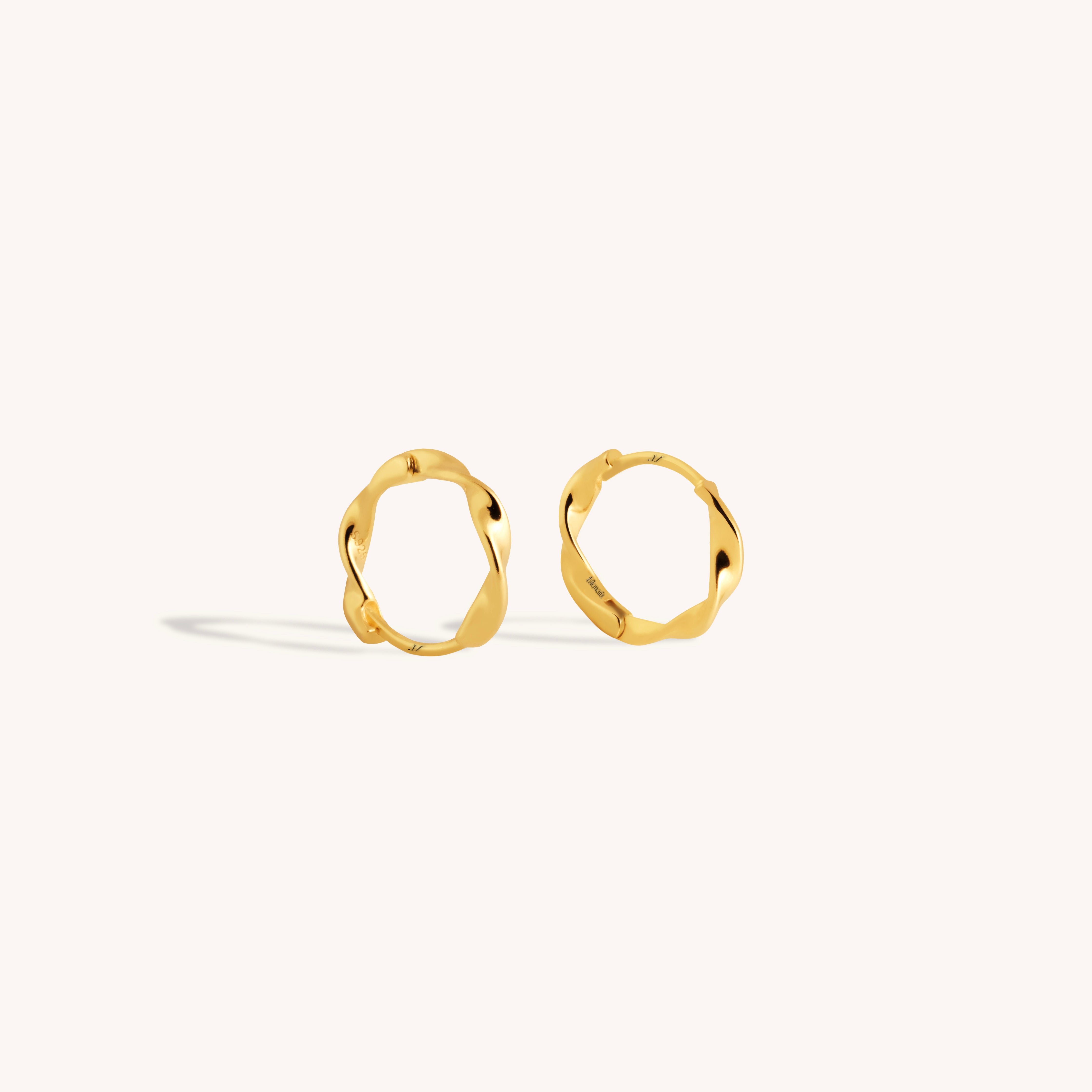 Mini-boucles d'oreilles créoles Chickadee