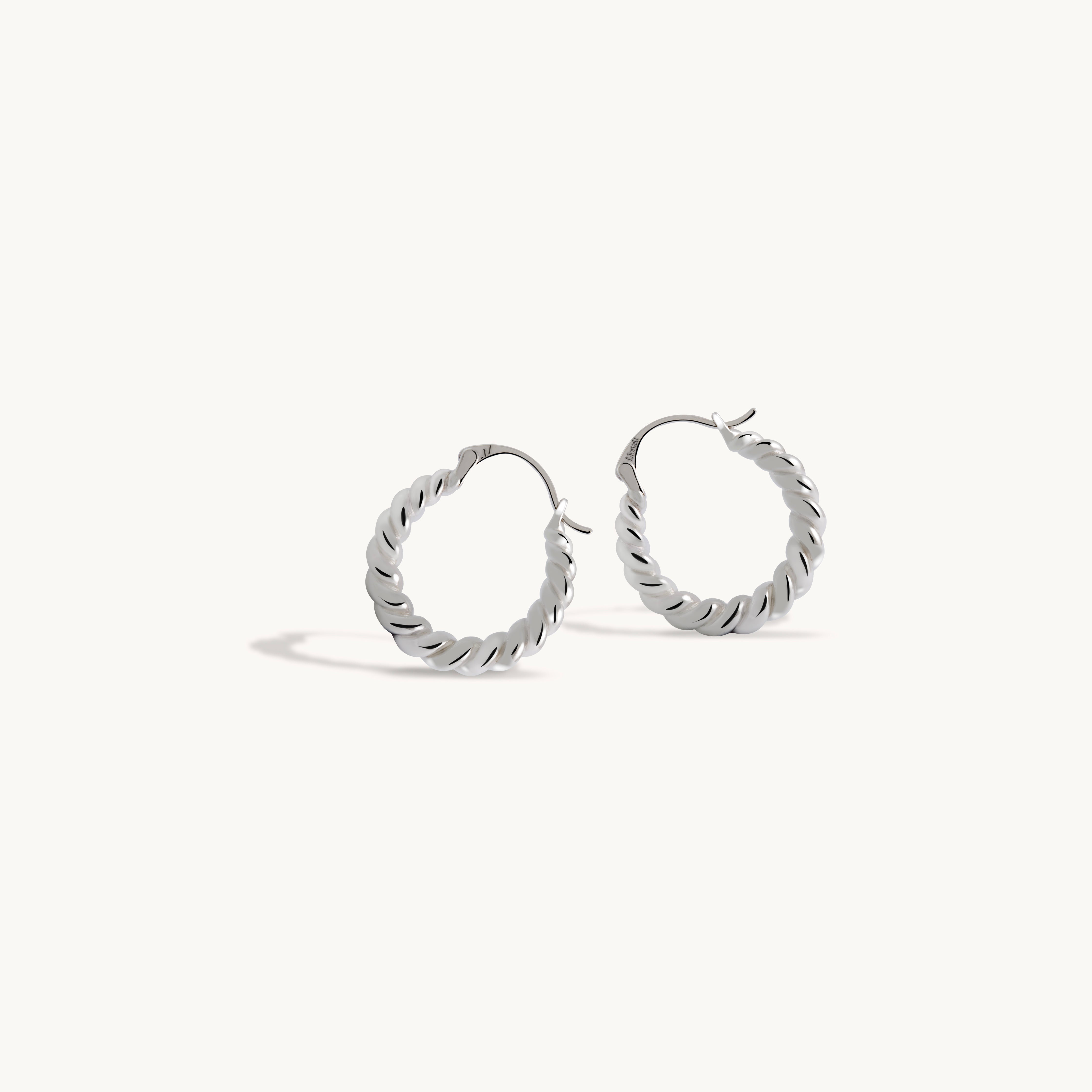 Boucles d'oreilles créoles torsadées Larmia