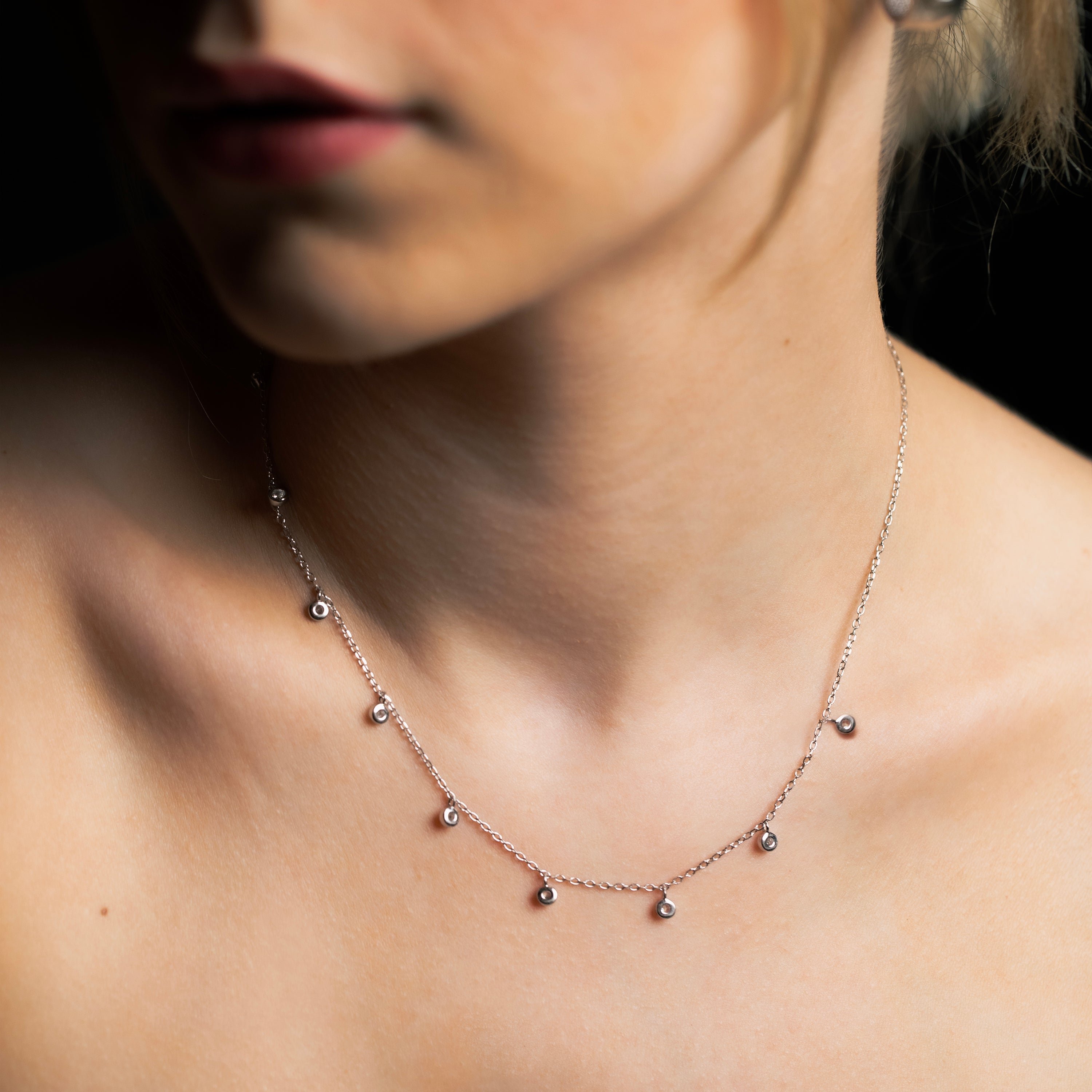 Collier chaîne Élise avec zircone cubique
