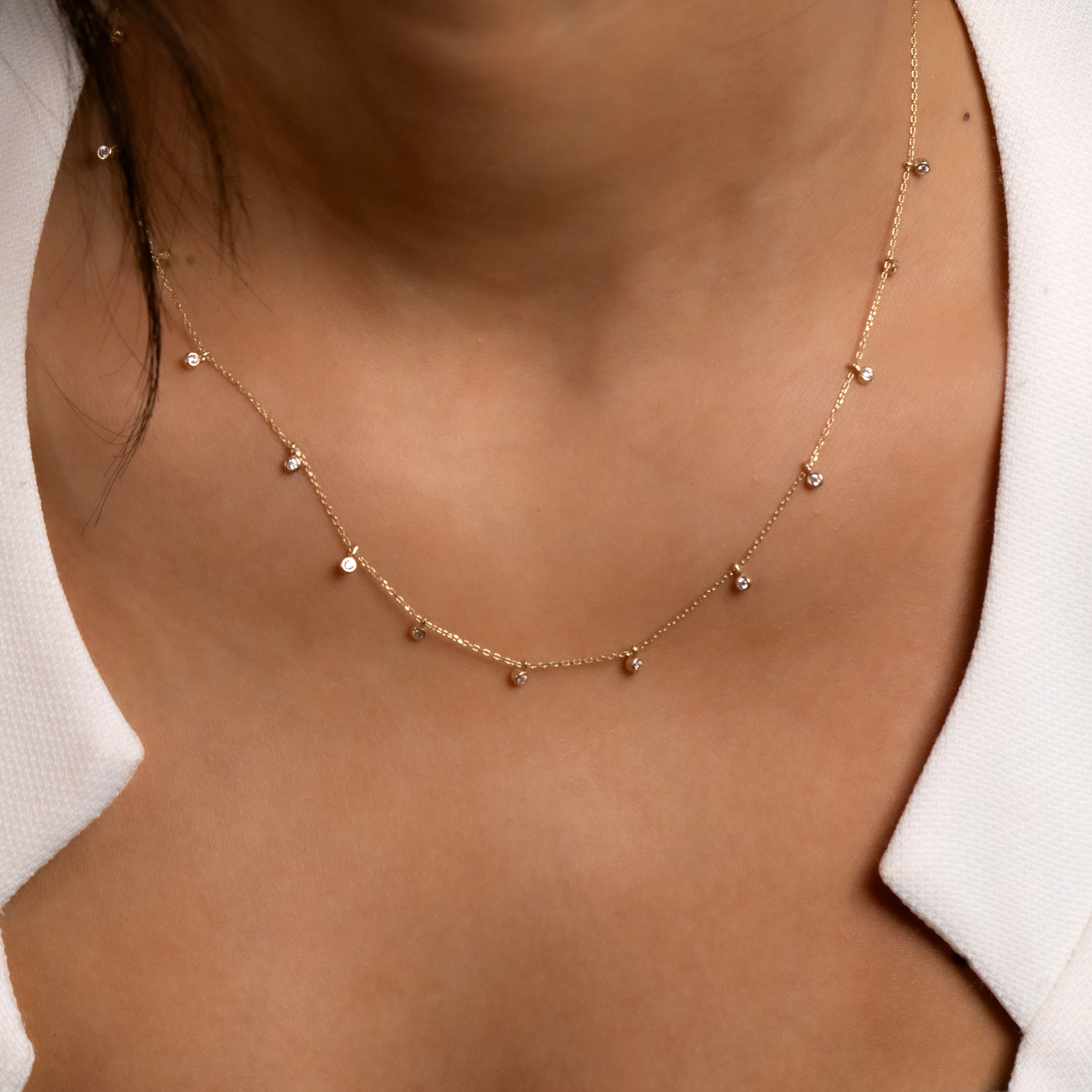 Collier chaîne Eira avec cristaux autrichiens