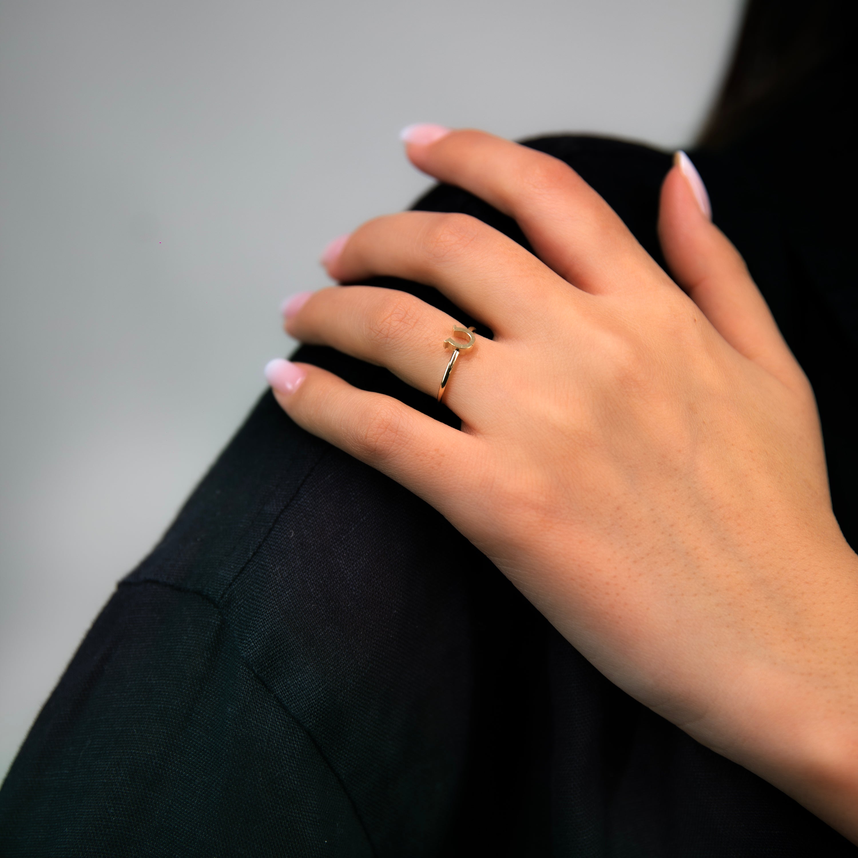 Fortuna Horseshoe Stacking Ring