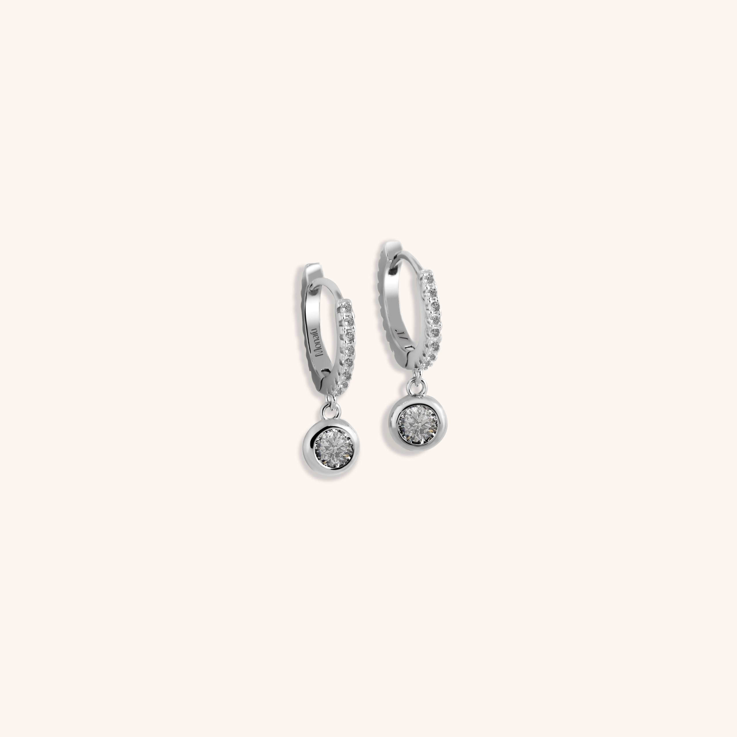 Noelia Drop Earrings with Crystals