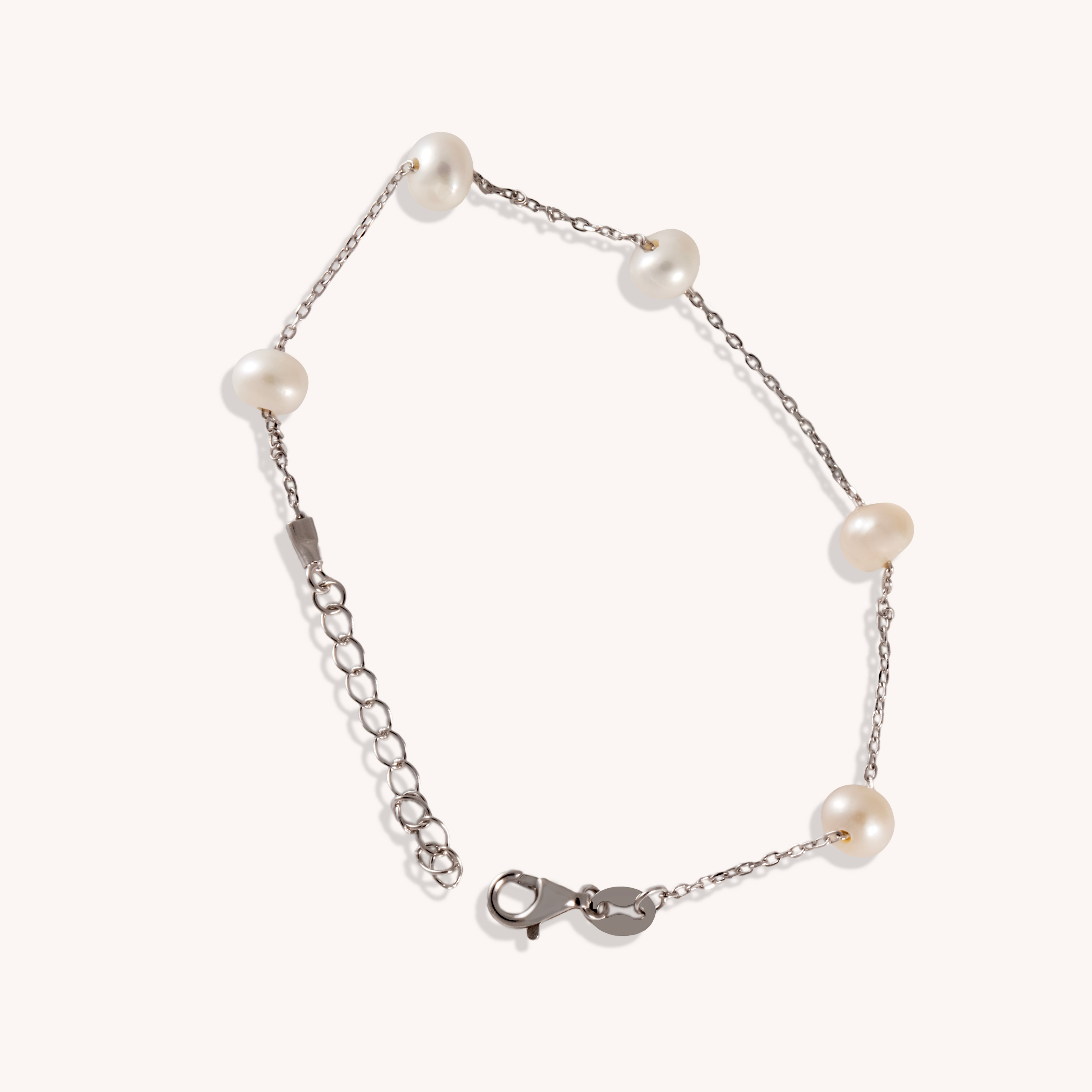 Naia Silver Pearl Bracelet