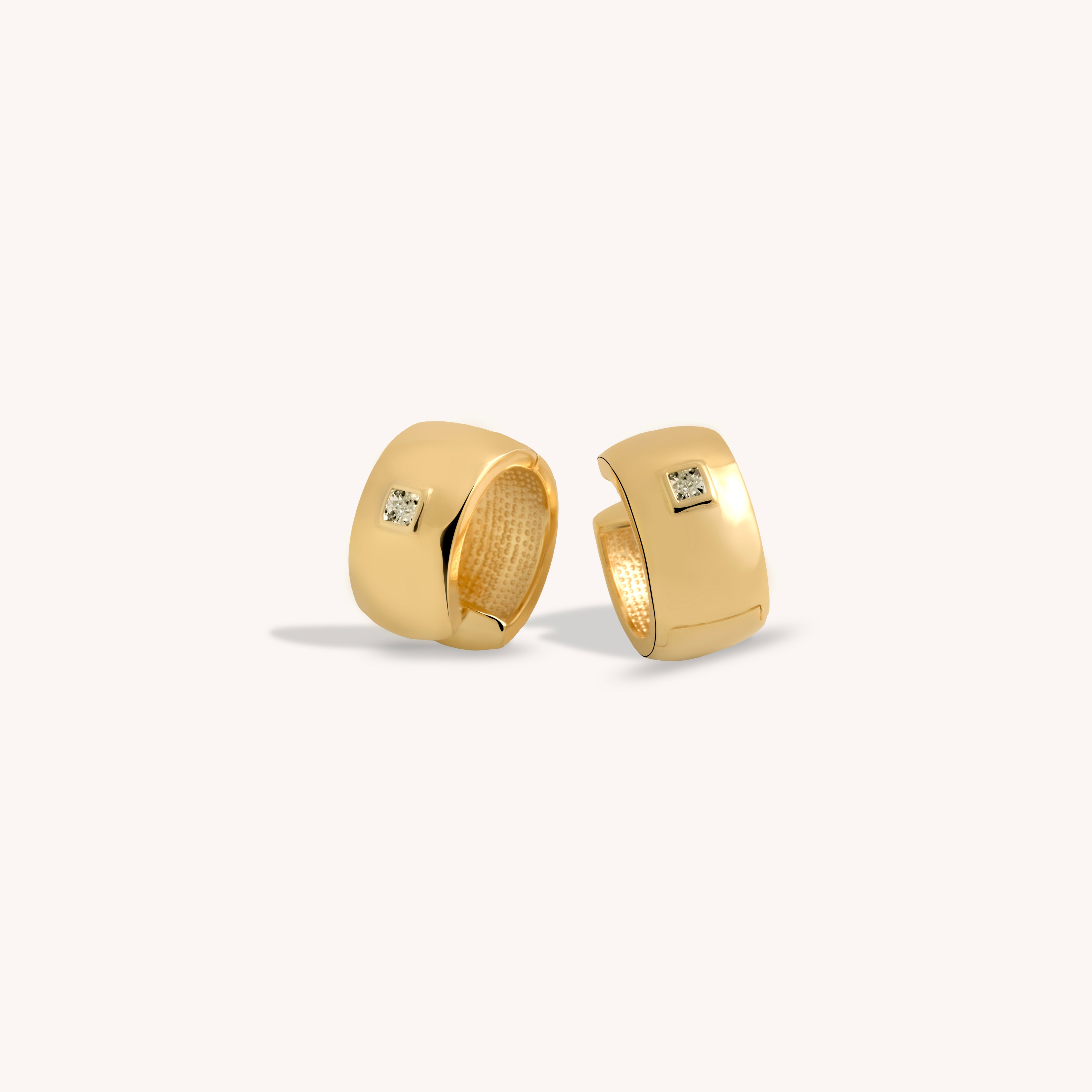 Cleo Bold Zirconia Wide Hoop Earrings