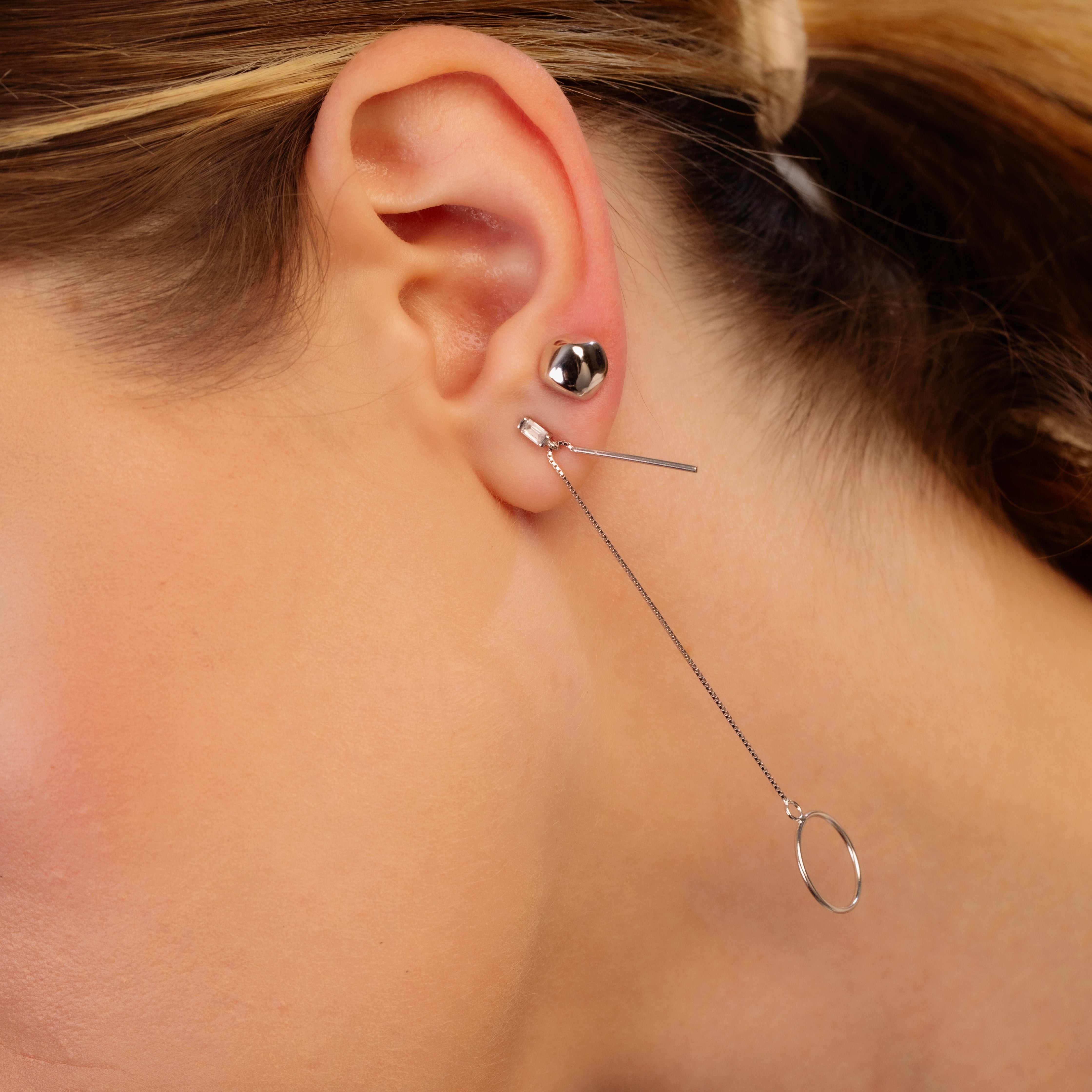 Amber Minimalist Drop Earrings
