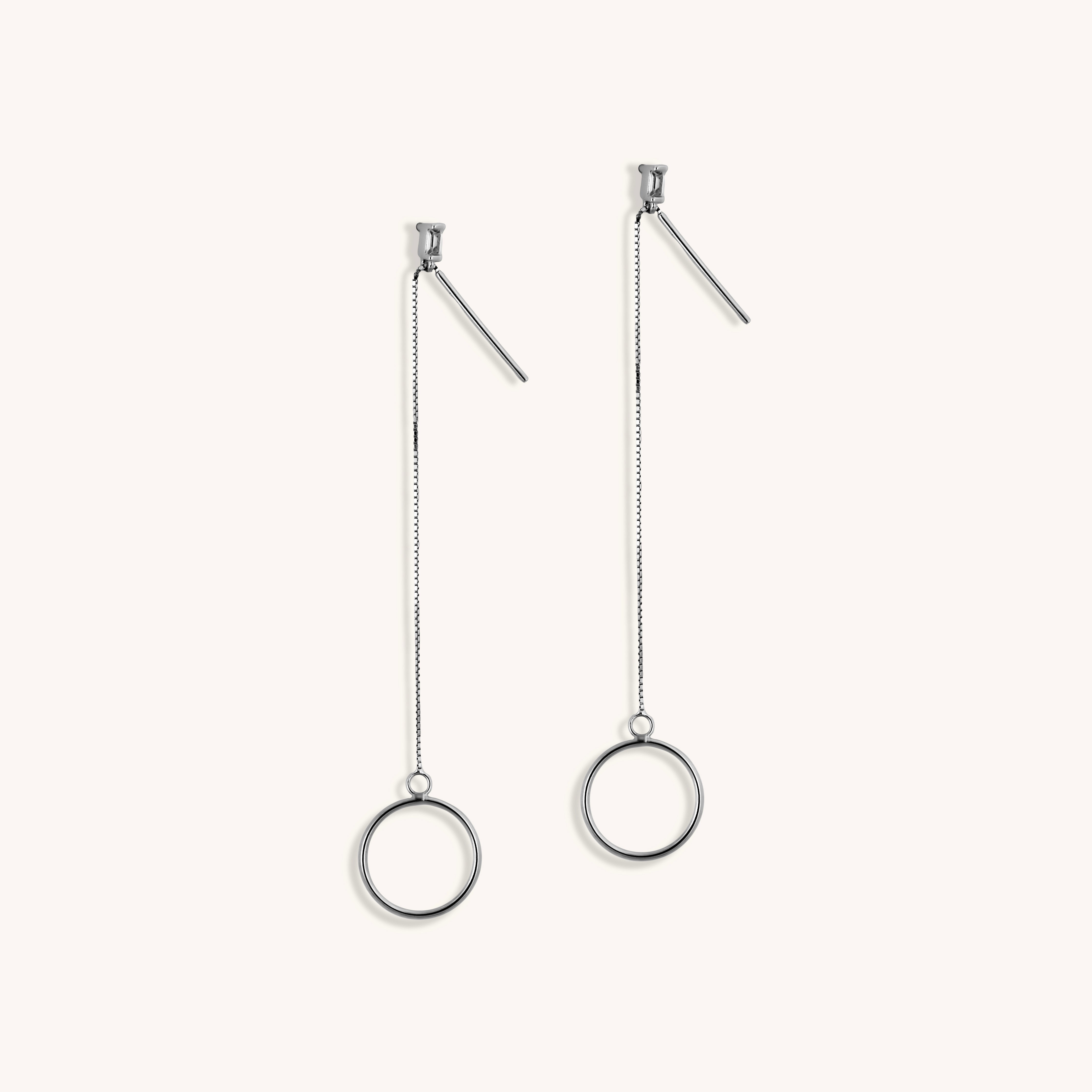 Amber Minimalist Drop Earrings