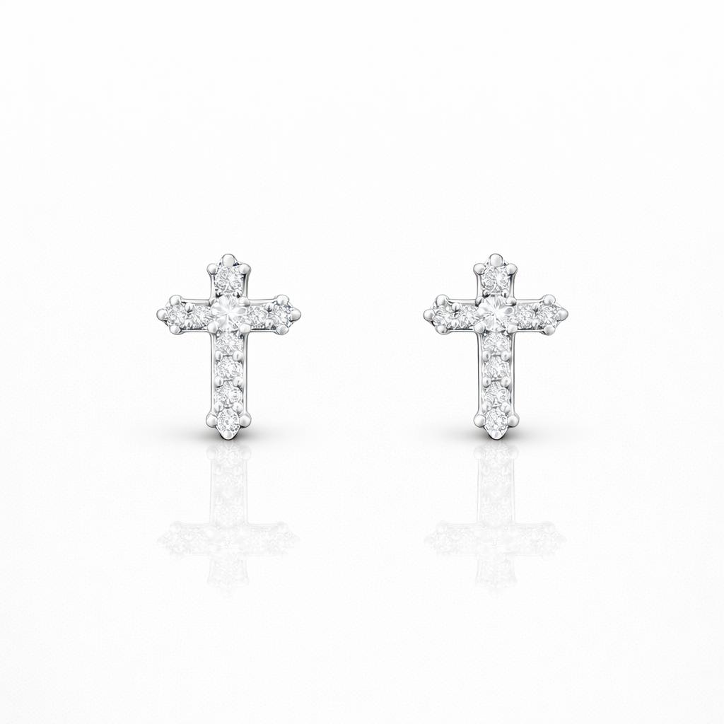 Axis Cross Stud Earrings