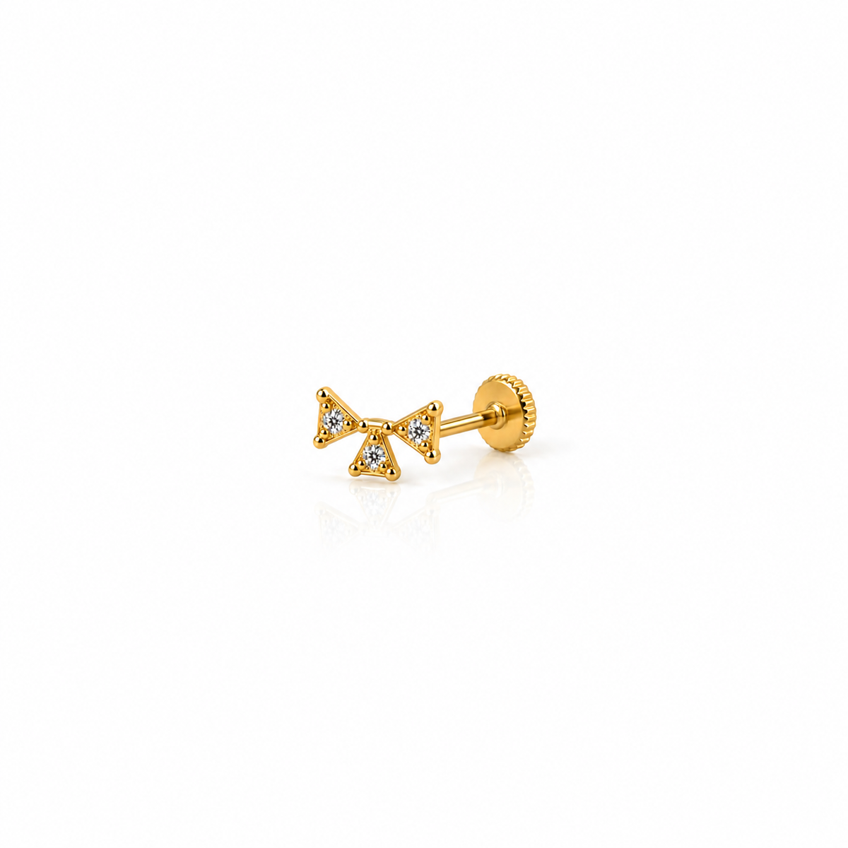Fiocco solid 18K gold bow piercing product view