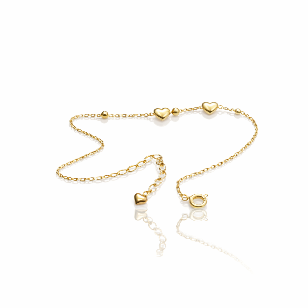 Daisy Heart Chain Bracelet