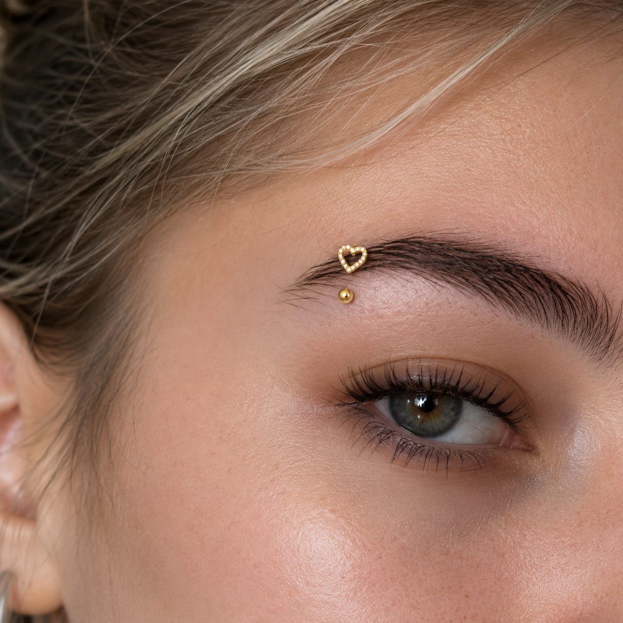 Rosalie Heart Eyebrow Piercing