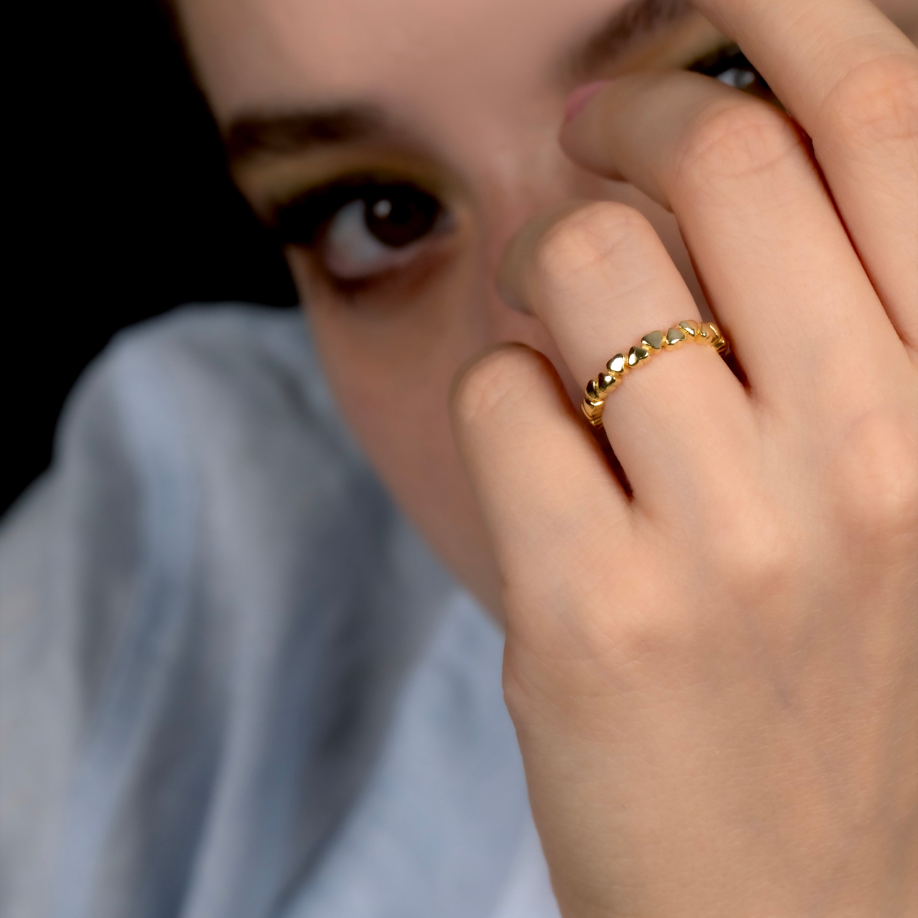 Lea Heart Link Stacking Ring