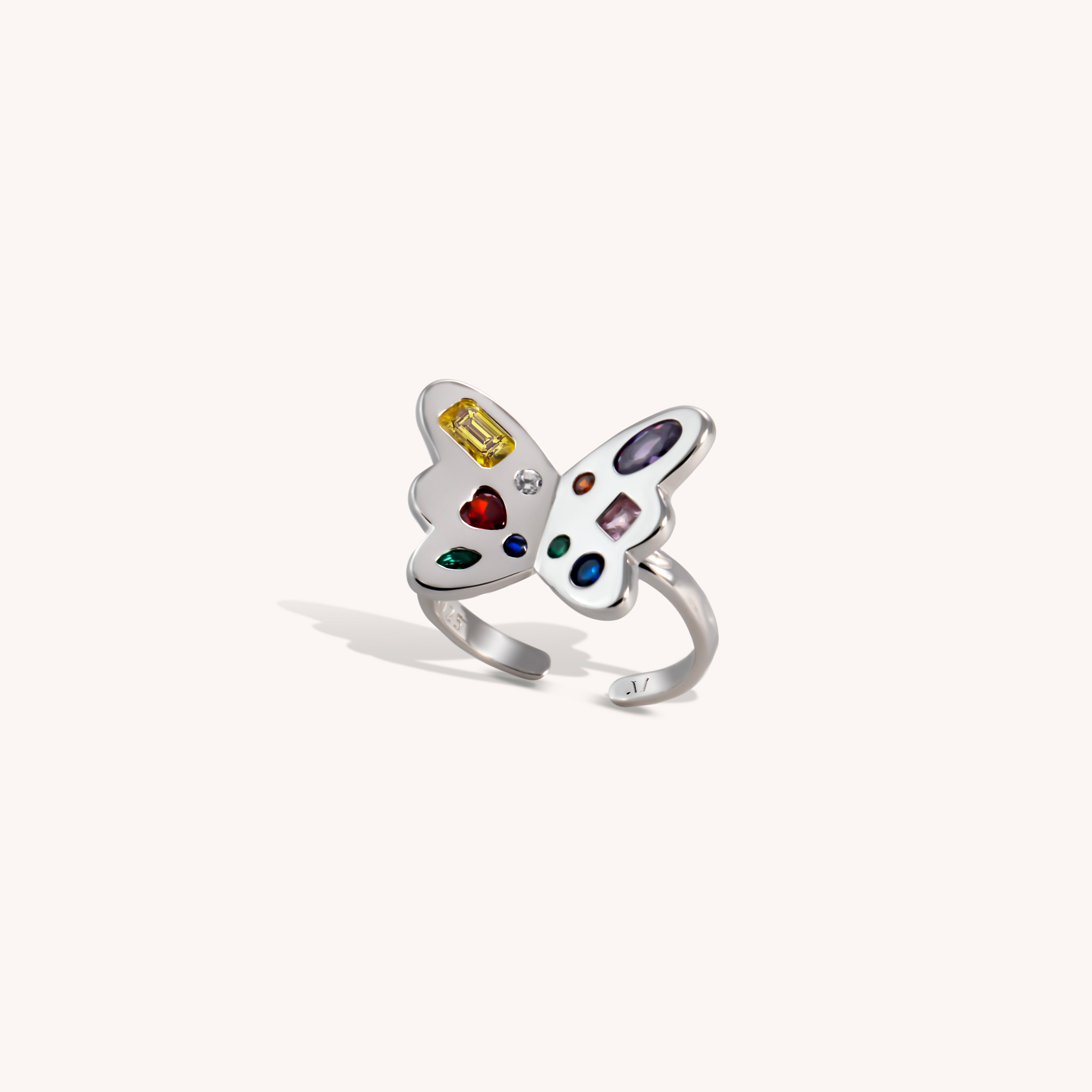 Nova Colorful Butterfly Adjustable Ring