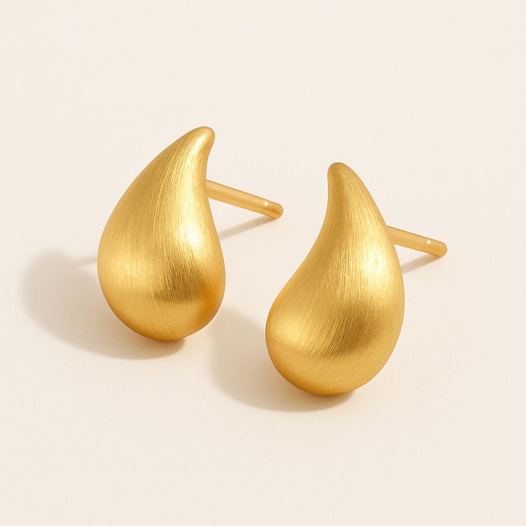 Boucles d'oreilles à tige en forme de larme de rosée