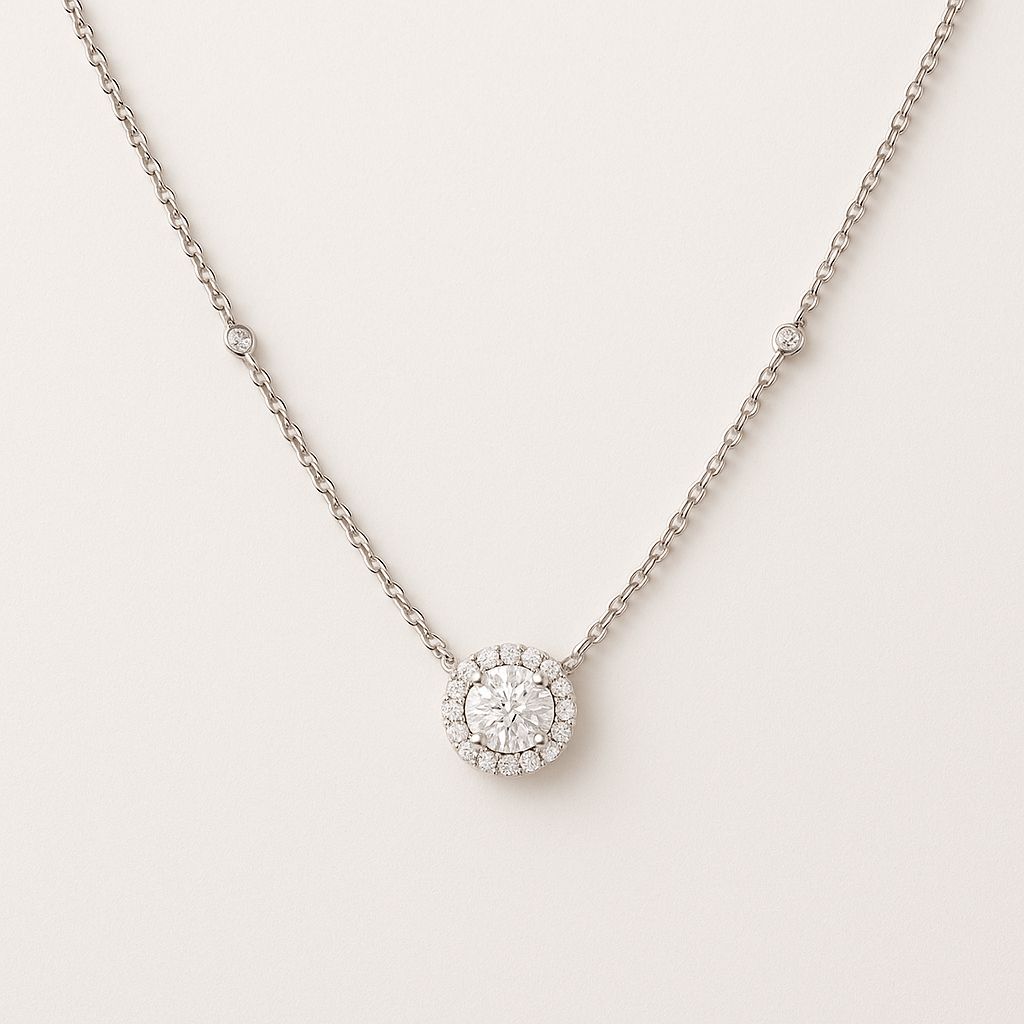 Collier pendentif céleste en oxyde de zirconium