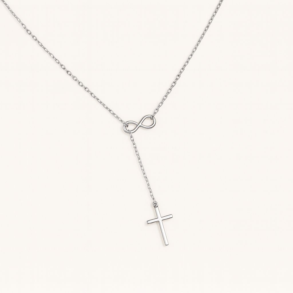 Collier pendentif Evelisse avec infini et croix